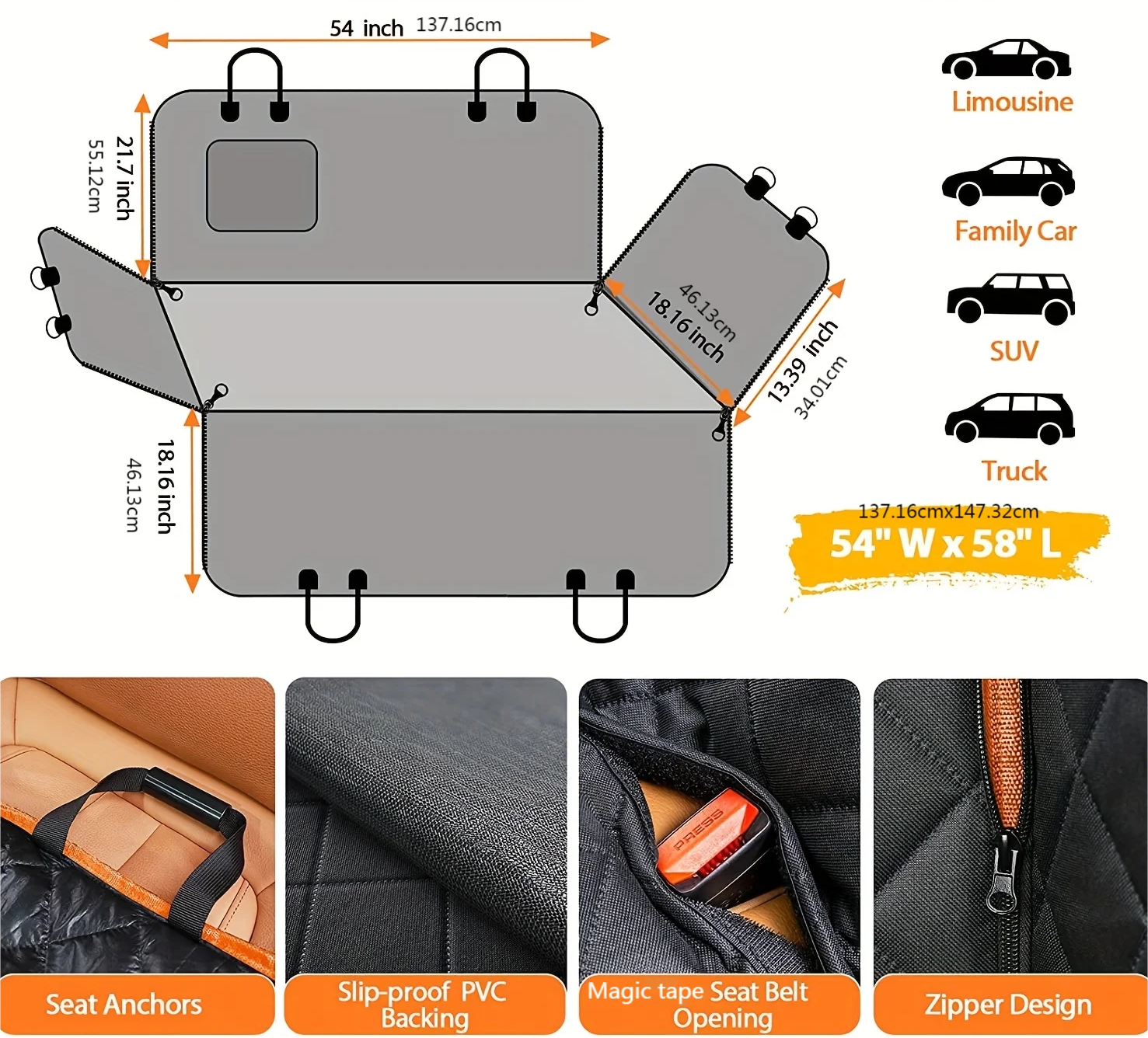 Dog Car Seat Hammock Cover